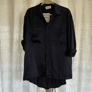 DISSH HARVEY OVERSIZED INK SILK SHIRT